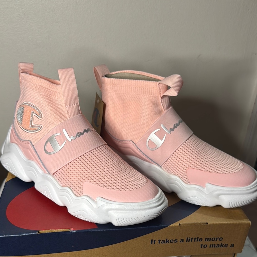 Champion Pink High-Top Sneakers